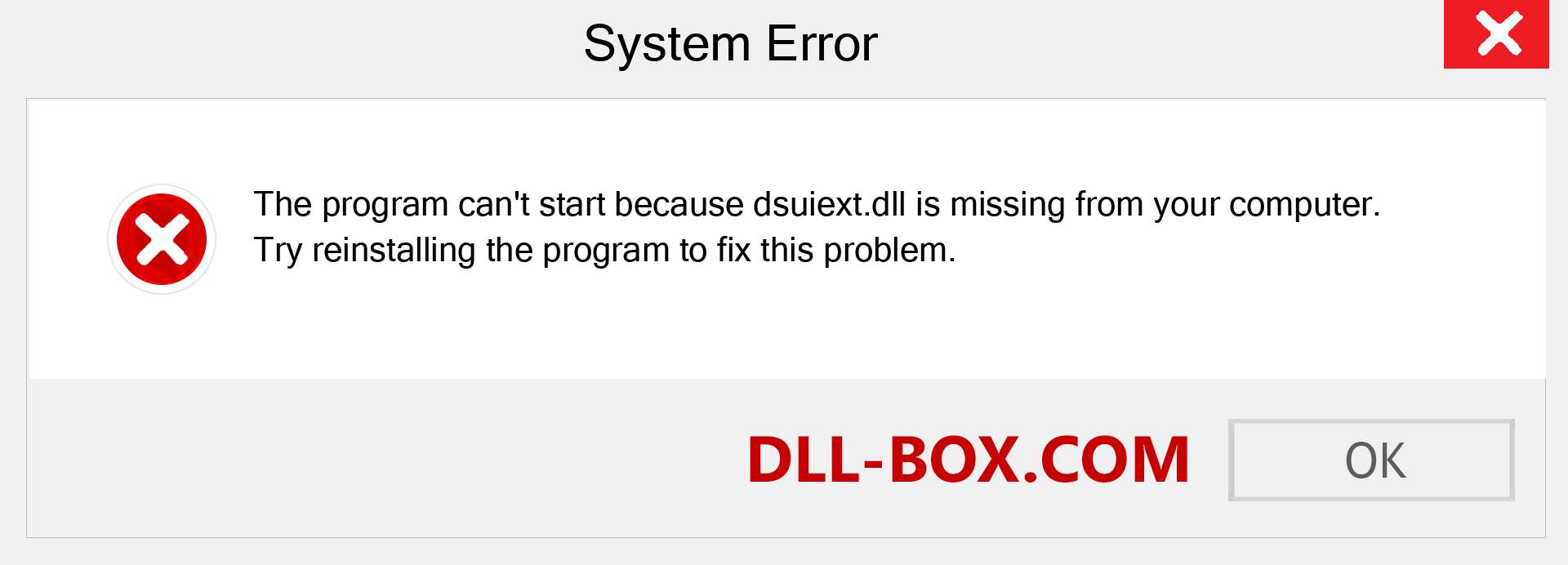  dsuiext.dll file is missing?. Download for Windows 7, 8, 10 - Fix  dsuiext dll Missing Error on Windows, photos, images